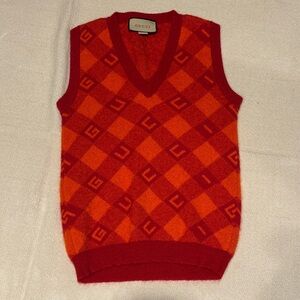 Gucci Orange Mohair Vest XS